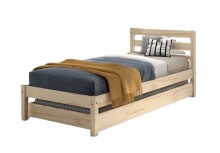 Stauraumbett >Pino< in Kiefer natur lackiert -...