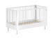 Babybett >Buche massiv< in weiß lackiert - 144,4x88x74 (BxHxT)