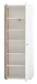 Garderobenschrank >Menaro< in weiss / Viking Oak Dekor - 75x198x37 (BxHxT)