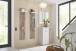 Garderobenpaneel >Menaro< in weiss / Viking Oak Dekor - 30x160x25 (BxHxT)