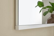 Garderobenspiegel >Menaro< in weiss / Spiegel - 132x64x3 (BxHxT)