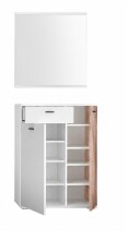Garderoben-Set >Menaro< (2-teilig) in weiss /...