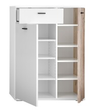 Garderoben-Set >Menaro< (5-teilig) weiss / Viking Oak Dekor - 260x198x37 (BxHxT)