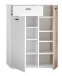 Garderoben-Set >Menaro< (5-teilig) weiss / Viking Oak Dekor - 260x198x37 (BxHxT)