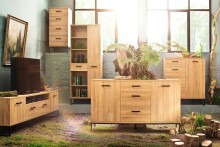 Sideboard >Toledo< in Grandson Oak, Holzwerkstoff - 151x88x44 (BxHxT)