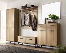 Garderoben-Set >Toledo< (5-teilig) in Grandson Oak...