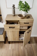 Garderoben-Set >Toledo< (5-teilig) in Grandson Oak - 267x196x38 (BxHxT)