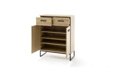Garderoben-Set >Toledo< (5-teilig) in Grandson Oak - 267x196x38 (BxHxT)