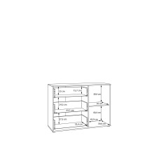 Kommode >ARANK< in Mauvella Eiche  - 117,8x84,9x41,7cm (BxHxT)