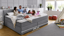 Boxspringbett >Marji< Familienbett in grau,...