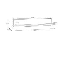Wandboard >Alice Springs< in Terrakotta - 154x25,6x21,2cm (BxHxT)