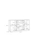 Sideboard >ARANK< in Mauvella Eiche / Schwarz - 162,5x84,9x41,7cm (BxHxT)