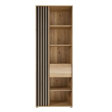 Stauraumregal >ARANK< in Mauvella Eiche / Schwarz -...