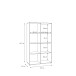 Stauraumvitrine >ARANK< in Mauvella Eiche/ Sand - 93,1x161,7x41,7cm (BxHxT)