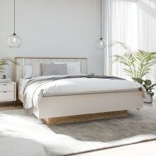 Bettgestell >SERAVEL< in Sand/Mauvella Eiche Dekor...