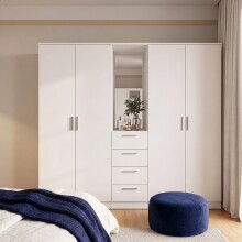 Drehtürenschrank >PANAMA< in Weiss  -...