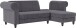 Ecksofa >Firenze II< in Grau, Samt-Cord - 241x83x154cm (BxHxT)