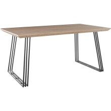 Esstisch >Krakow< in Eiche Dekor, MDF/Metall -...
