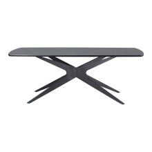 Esstisch >Dresden< in Schwarz, MDF - 200x76x100cm (BxHxT)