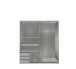 Schwebetürenschrank >NORDEN< GRAPHIT + EICHE DEKOR + SPIEGEL - 179x198x65cm (BxHxT)