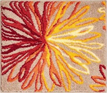 Badematte >ART< in orange/beige, 100% Polyacryl...