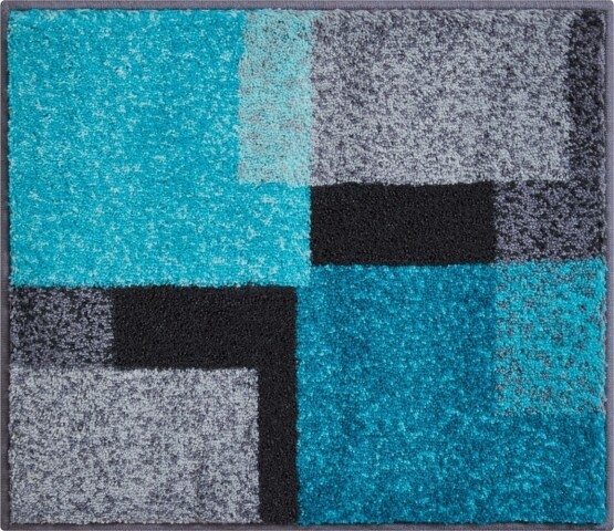 Badematte >ATALA< in türkis, 100% Polyacryl SUPERSOFT - 60x50x2cm (LxBxH)