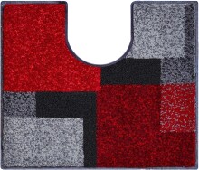 Badematte >ATALA< in rot, 100% Polyacryl SUPERSOFT...