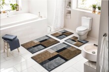 Badematte >ATALA< in türkis, 100% Polyacryl SUPERSOFT - 60x50x2cm (LxBxH)