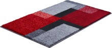 Badematte >ATALA< in rot, 100% Polyacryl SUPERSOFT - 100x60x2cm (LxBxH)