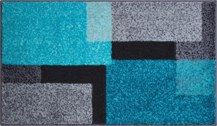 Badematte >ATALA< in türkis, 100% Polyacryl SUPERSOFT - 100x60x2cm (LxBxH)