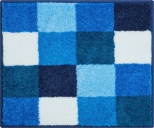 Badematte >BONA< in blau, 100% Polyacryl SUPERSOFT...