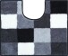 Badematte >BONA< in grau, 100% Polyacryl SUPERSOFT - 60x50x2cm (LxBxH)