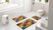 Badematte >BONA< in multicolor , 100% Polyacryl SUPERSOFT - 100x60x1,8cm (LxBxH)