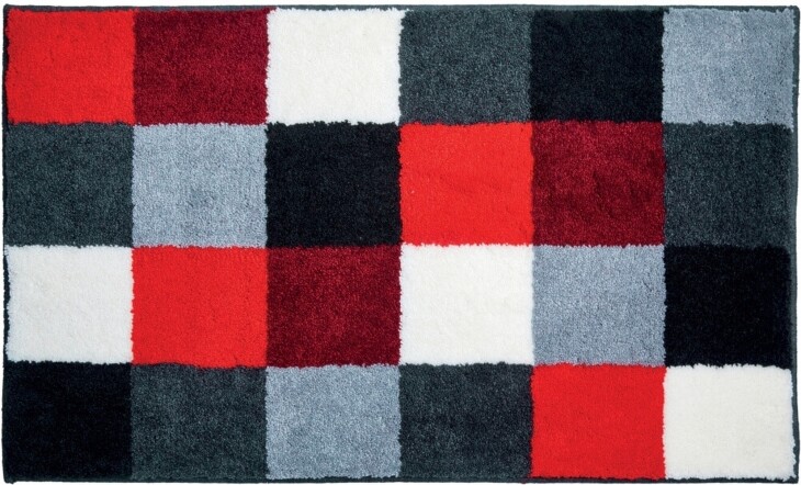 Badematte >BONA< in rubin, 100% Polyacryl SUPERSOFT - 100x60x2cm (LxBxH)