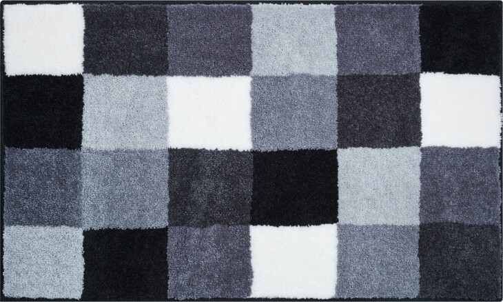 Badematte >BONA< in grau, 100% Polyacryl SUPERSOFT - 140x80x2cm (LxBxH)
