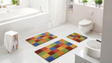 Badematte >BONA< in multicolor , 100% Polyacryl SUPERSOFT - 140x80x1,8cm (LxBxH)