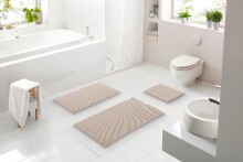 Badematte >CAFFI< in beige, 100% Polyester MAGICSOFT - 60x50x1,8cm (LxBxH)