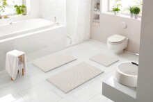 Badematte >CAFFI< in natur, 100% Polyester MAGICSOFT - 100x60x1,8cm (LxBxH)