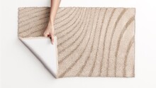 Badematte >CAFFI< in beige, 100% Polyester MAGICSOFT - 100x60x1,8cm (LxBxH)