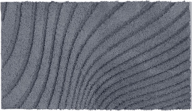 Badematte >CAFFI< in anthrazit, 100% Polyester MAGICSOFT - 100x60x1,8cm (LxBxH)