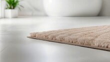 Badematte >CAFFI< in beige, 100% Polyester MAGICSOFT - 120x70x1,8cm (LxBxH)