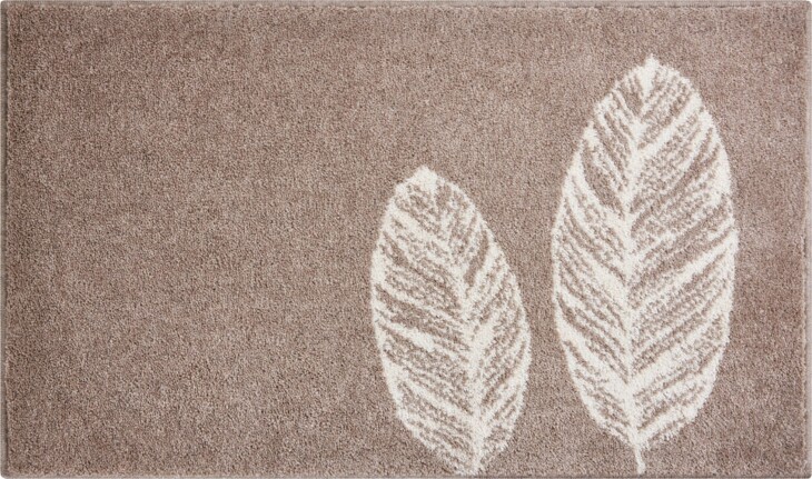 Badematte >DUETTO< in taupe, 100% Polyacryl SUPERSOFT - 120x70x2cm (LxBxH)