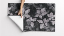 Badematte >UMBRIA< in schwarz, 100% Polyacryl SUPERSOFT - 60x50x1,8cm (LxBxH)