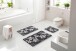 Badematte >UMBRIA< in schwarz, 100% Polyacryl SUPERSOFT - 120x70x1,8cm (LxBxH)