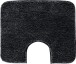 Badematte >MELANGE< in anthrazit, 100% Polyacryl ULTRASOFT - 60x50x2,7cm (LxBxH)