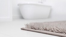 Badematte >LEVANA< in beige, 100% Polyacryl SUPERSOFT - 100x60x1,8cm (LxBxH)