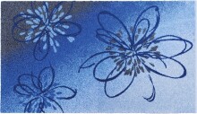 Badematte >LUSIA< in blue, 100% Polyacryl SUPERSOFT...