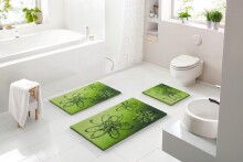 Badematte >LUSIA< in green, 100% Polyacryl SUPERSOFT - 100x60x1,8cm (LxBxH)