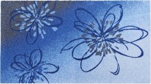 Badematte >LUSIA< in blue, 100% Polyacryl SUPERSOFT...
