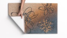 Badematte >LUSIA< in taupe, 100% Polyacryl SUPERSOFT - 120x70x1,8cm (LxBxH)